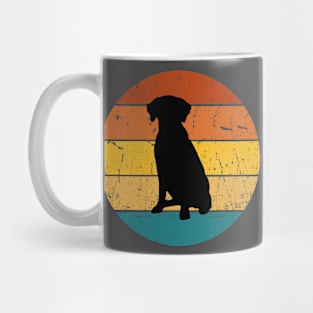 retro sunset dog Mug